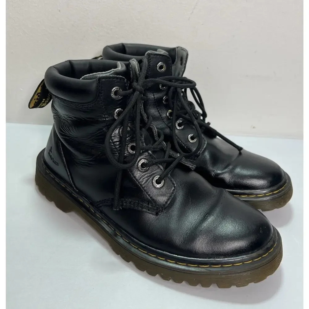 Dr. Martens Cartor Black Leather Ankle Boots Lace-Up Classic Women’s 9 Men’s 8
